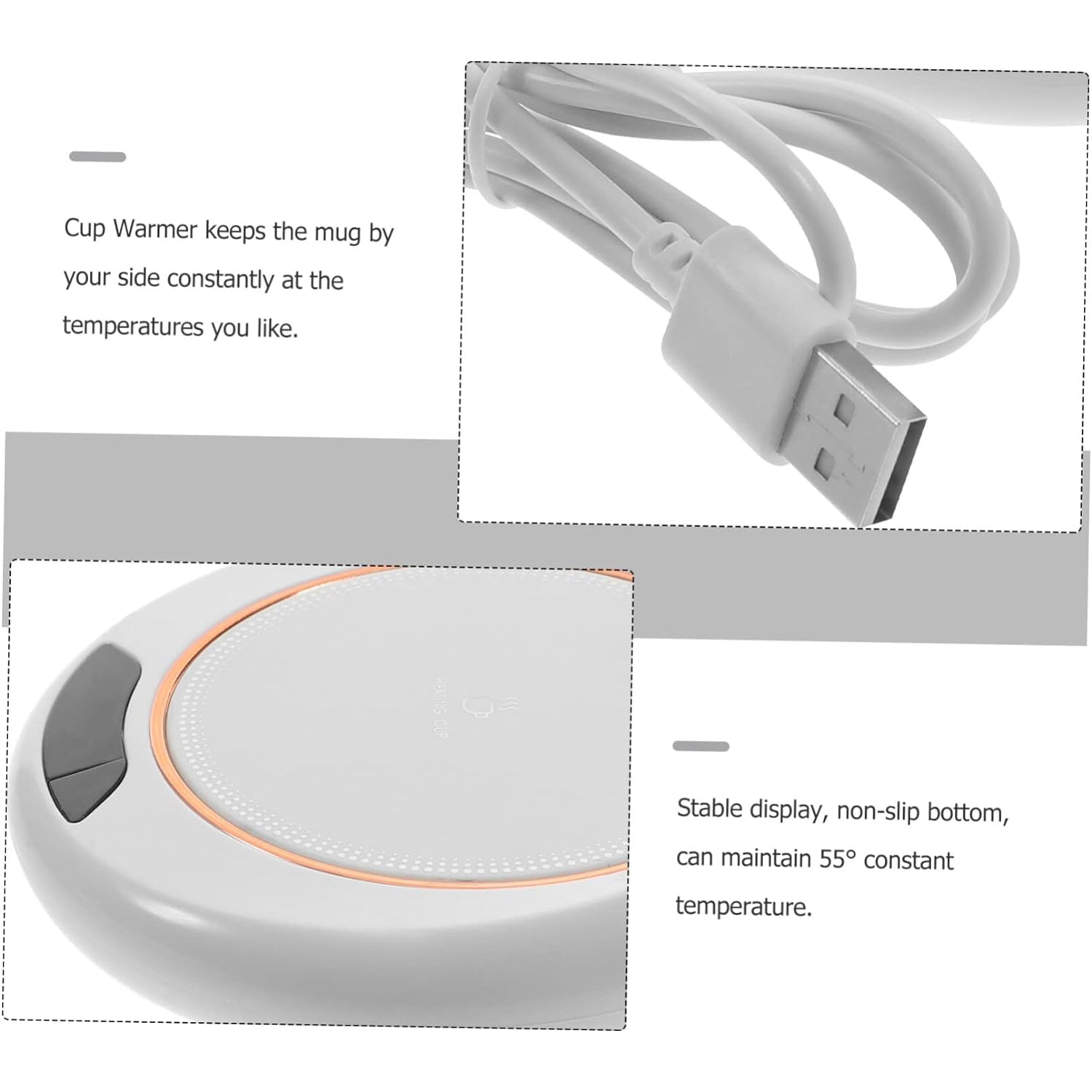 USB Warm Coaster Heated Coffee Mug Portable Office Desk Portable Cup, Heater Coffee Mug Warmer Electric Cup Warmer (1 Pc) USB Warm Coaster Heated Coffee Mug Portable Office Desk Portable Cup, Heater Coffee Mug Warmer Electric Cup Warmer (1 Pc)